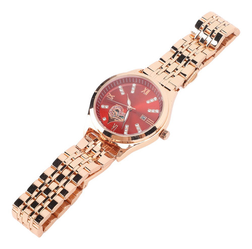 Reloj Con Correa De Acero Para Mujer, Calendario, Esfera Lum