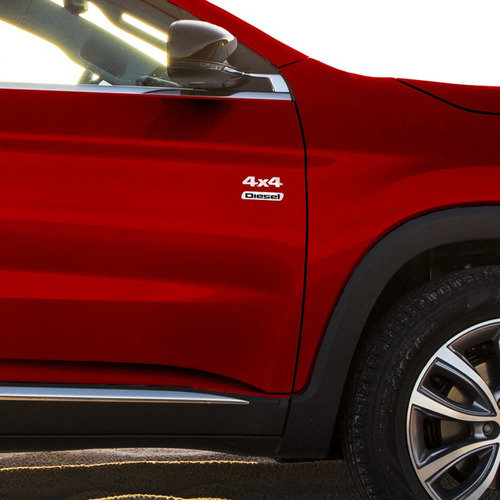 Kit Emblemas Fiat Toro 4x4 Diesel Adesivo Cromado Resinado