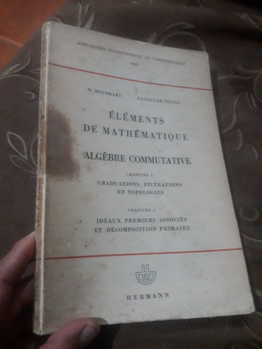 Libro Elementos De Matemáticas En Francés Bourbaki