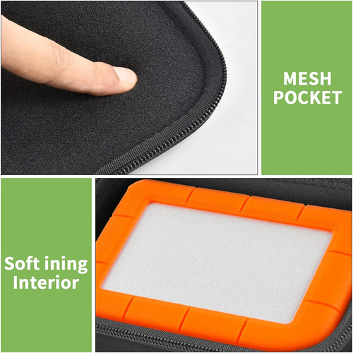 Funda Compatible Con Lacie Rugged Mini 1tb/ 2tb/ 4tb/ 5tb Di
