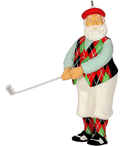 Navidad  Años Buena Anticuado Golfista Del Golf Orname...