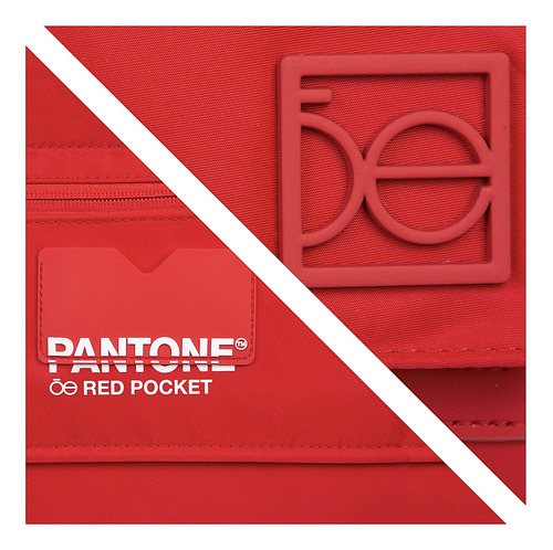Duffle Bag De Viaje Textil Oe X Pantone Unisex Color Rojo