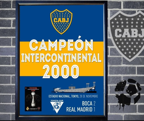 Cuadro Decorativo Boca Campeón Copa Intercontinental 2000