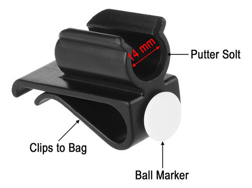 Bluecell Juego 6 Clips Para Palo Golf (clip Bolsa Color