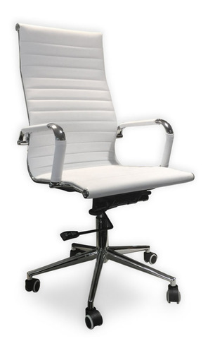 Sillón Aluminum Chrome Blanco Ergonómico Codf91 Tisera