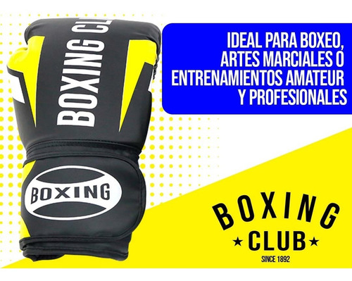Imagen 7 de 10 de Guante De Box 8 10 12 14 Oz Boxing Club Sparring Ajustable