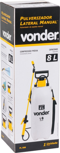 Pulverizador Lateral 8l Com Compressão Prévia Vonder