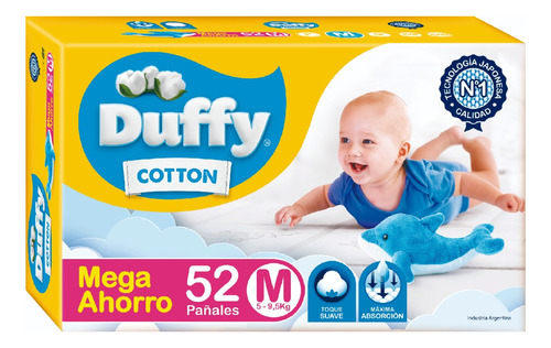 Pañales Bebes Duffy Cotton Talle M X 52 Un