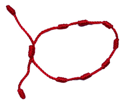 Pulsera Bebe 7 Nudos Y Mama Ojo Turco Contra Envidia Mal Ojo Rojo 20 Cm