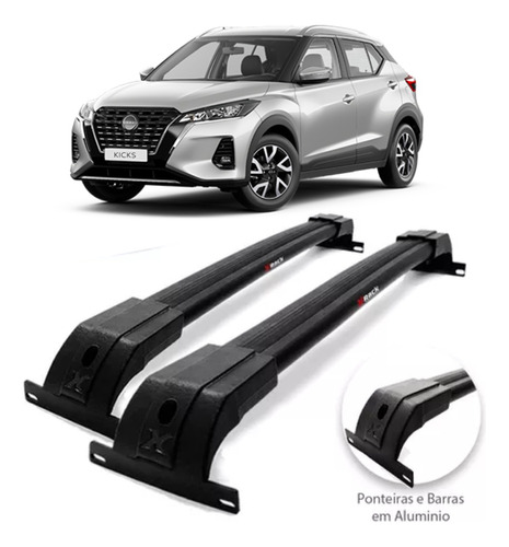 Travessa Rack De Teto Bagageiro Nissan Kicks Novo Kicks