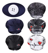 Comprar 5 Gorros Bouffant Con Botón Y Banda Para Sudor Gorros De Tra