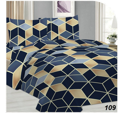 Acolchado Cubre Cama 2 Plazas Estampado Doble Faz Suave Full