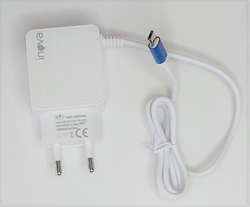 Carregador Android Turbo Inova Cabo Tipo C 3.1a 2 Usb