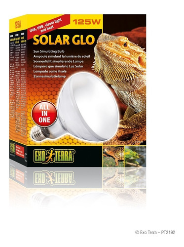 Ampolleta Solar Glo Exo Terra 125 W Reptil Calor Uvb Luz