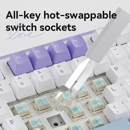 Teclado Mecánico Inalámbrico Ajazz Ak980 De Tres Modos De 80