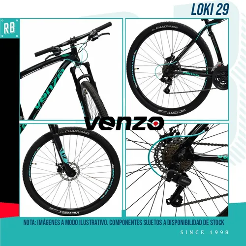 Bicicleta Venzo Loki Evo Rodado 29 Aluminio 21v Freno Disco