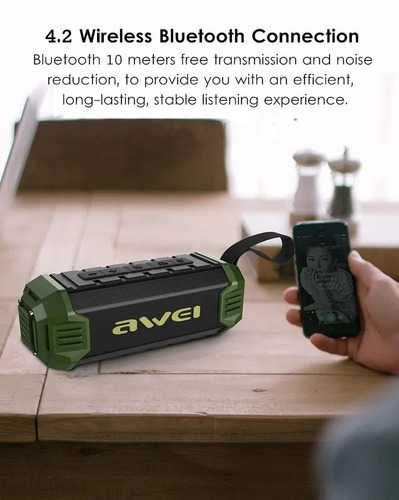 Caixa De Som Bluetooth Y280 12hrs De Musica Awei Original
