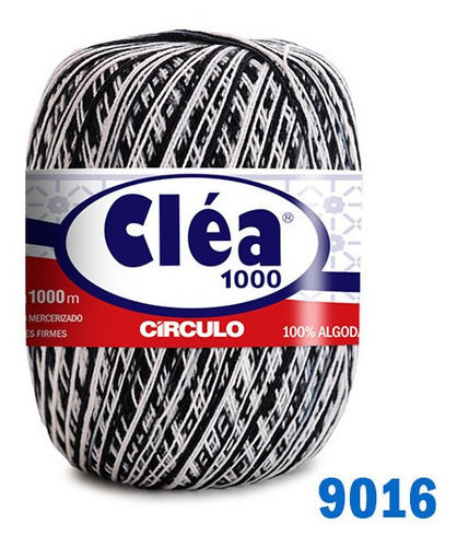 Linha Cléa 1000m Círculo Crochê Cor 9016 - Zebra
