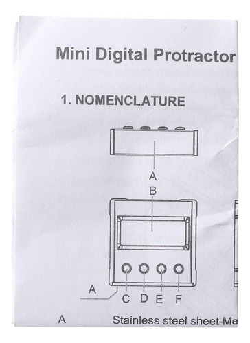 Transportador Digital Mini Buscador De Ángulo Lcd Electrónic