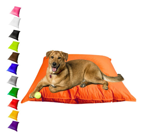 Cama Pet Grande Cachorros Gatos Colchonete Caminha Almofada Cor Laranja