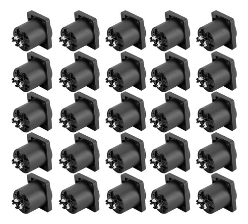 Chasis De Montaje En Panel Con Conector Hembra Xlr De 25 Pie
