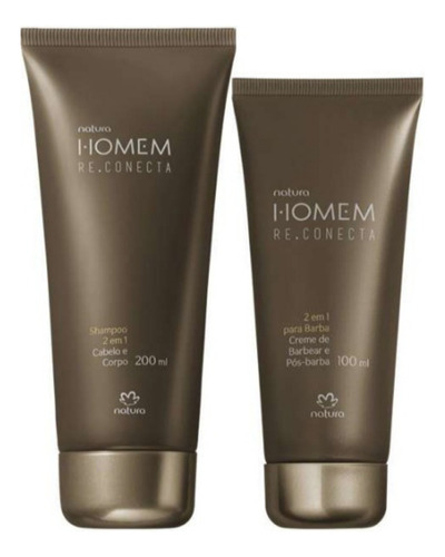 Kit Homem Reconecta Shampoo + Crema Barbear