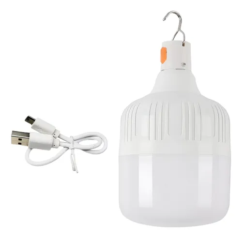 comprar 2 Lâmpada Luz Emergência 150w Recarregável Bulbo Usb 6000k