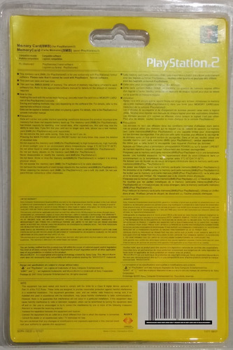 Tarjeta De Memoria Sony Scph-10020 8 Mb