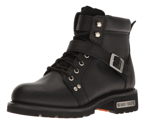 Ride Tec 9143 - Botas De Trabajo Negras Con Cremallera De En