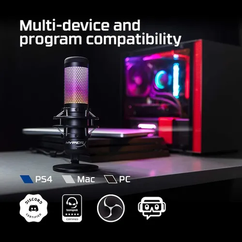 Microfono Hyperx Quadcast S P/streaming Condensador Pc Ps4