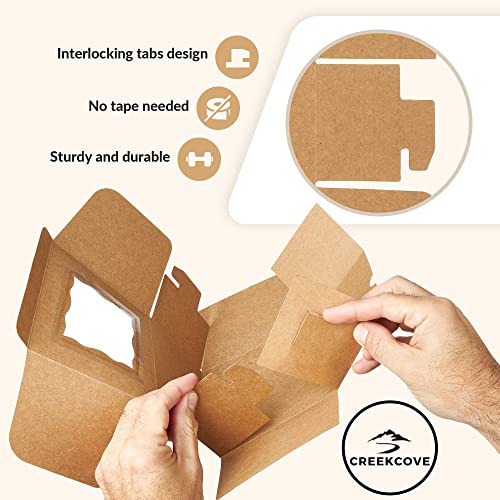 Creekcove 4.5 X 4.5 X 3 Pulgadas Cajas Para Panadería, Paque