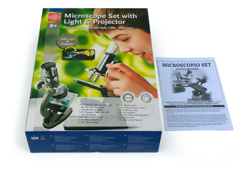 Microscópio Para Estudante Com Zoom De 900x