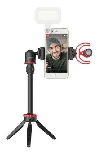 Microfone Boya By-vg330 Com Tripé E Suporte Para Celular