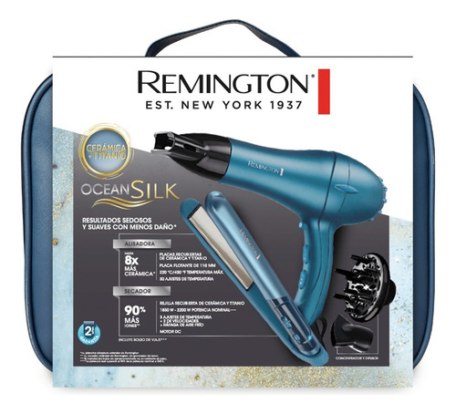 Combo Remington Plancha Y Secador Ocean Silk S9612 D2045 Kit