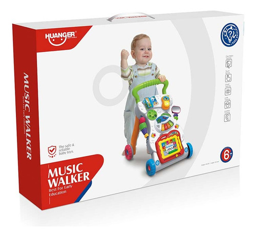 Andador Caminador C/ Luz Y Sonido Para Bebes C/ Juguetes Color Blanco