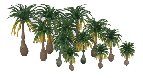 12pcs Modelo Coconut Palms Z N Tren Diorama Playa Bosque