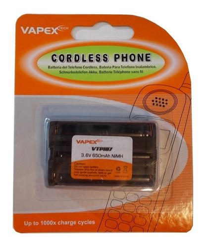 Bateria Telefono Inalambrico Vapex Vtp107  650 Mah Nimh 3.6v