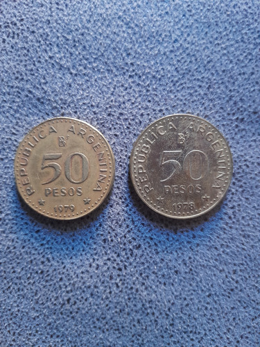 Lote 2 Monedas 50 Pesos Argentina 1978-1979 (Usado)