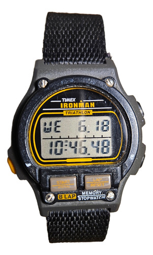 Reloj Timex Ironman Triatlón 8 Negro Deportivo Negro Negro Negro (Usado)