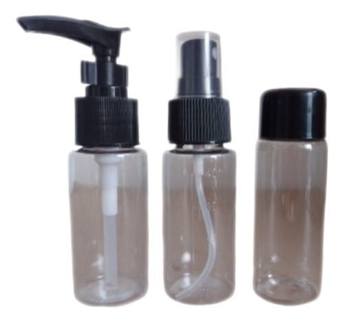 Set X 3 Envases Plasticos Dosificador Pulverizador Botella