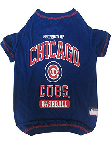 Camiseta Para Perros Mlb Chicago Cubs - Licenciada, Colores 