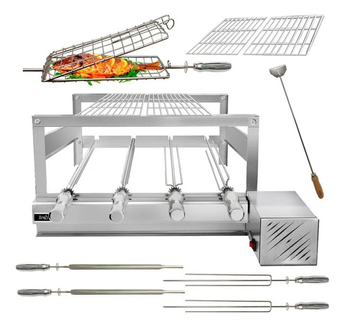 Grill Giratório 4 Espetos Soft Grill + 3 Grelhas
