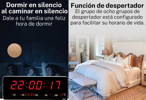 A Reloj De Pared De Aleación De Aluminio Led Digital De 36