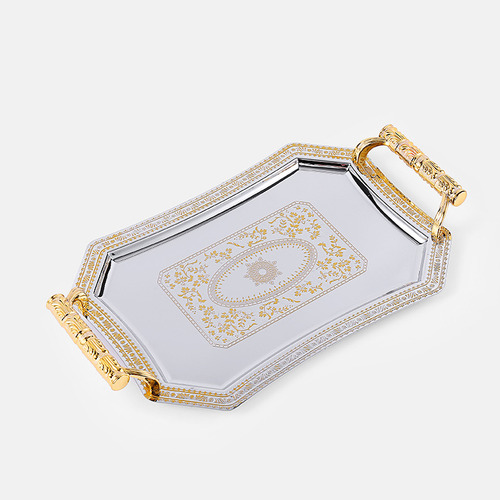 (gd-s) Bandeja De Almacenamiento De Acero Con Asa, Diseño De