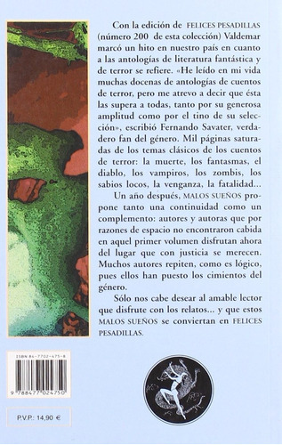 Malos Sueños Felices Pesadillas 2: Sin Datos, De Es, Vários. Serie Sin Datos, Vol. 0. Editorial Valdemar, Tapa Blanda, Edición Sin Datos En Español, 2019