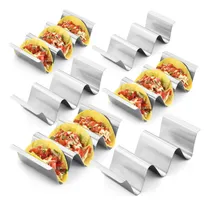 Comprar Soporte Para Tacos, Juego De 6 Bandejas Para Tacos De Acero 