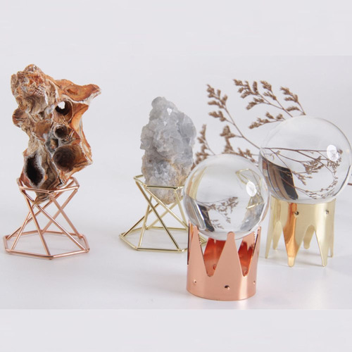 Soporte De Exhibición De Bolas De Cristal Con Base De Piedra