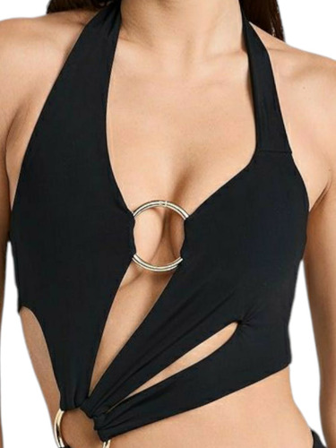 Bikini Traje Baño Licra Moda Intima Talle Grande Sensual M Negro Xl