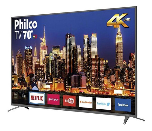 Imagem 2 de 3 de Smart Tv Led 4k 70 Philco Bivolt Ptv70q50snsg