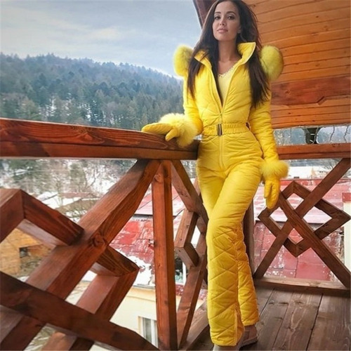 Traje Esquí Grueso Para Mujer Para Deportes Snowboard Onesie